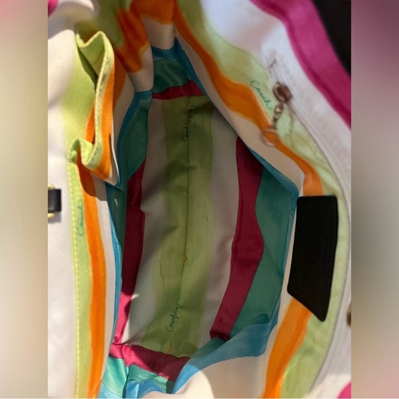 Coach EUC Princess Street Raffia and Patent Leather Legacy Tote Bag - Picture 4 of 15